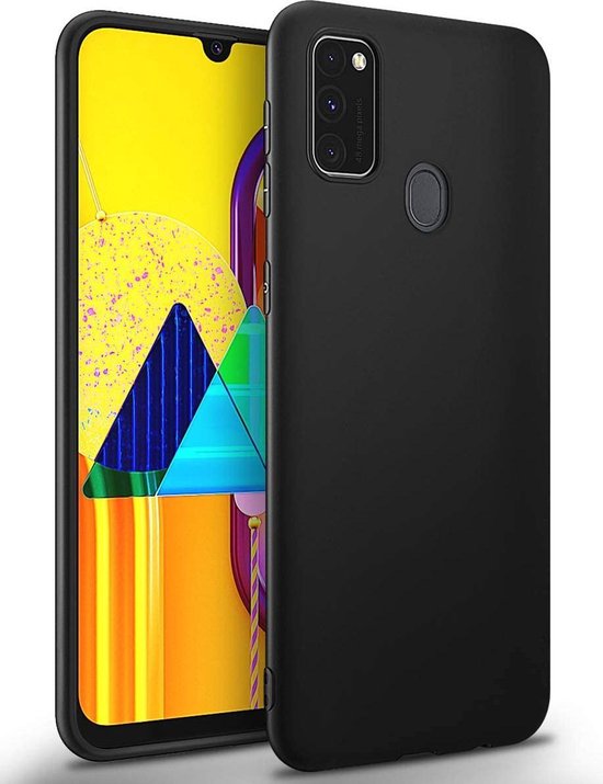 Samsung Galaxy M21/M30S Hoesjes – Siliconen Backcover – Flexibel – Schokbestendig – Zwart-Ilumina Benelux