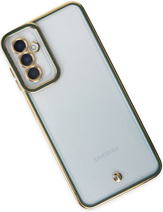 Samsung Galaxy A35 Hoesjes – Transparante Backcover – Groen – TPU Softcase – Anti Kras-Ilumina Benelux