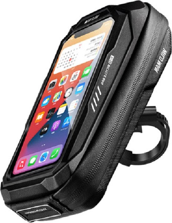 Telefoonhouder fiets – Waterdichte stuurtas – Voor mountainbike – Touchscreen venster – Zwart-Ilumina Benelux