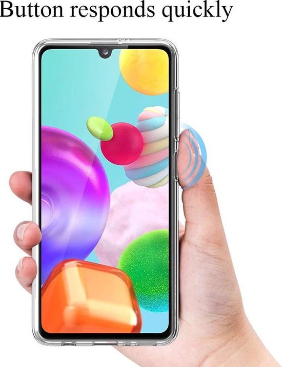 Samsung Galaxy A41 Hoesjes – Transparante Siliconen Backcover – Inclusief 2x Screenprotector Gehard Glas – Anti Kras-Ilumina Benelux
