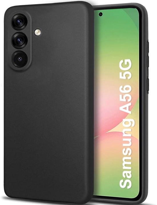 Samsung Galaxy A56 Hoesjes – Siliconen Backcover – Flexibel – Schokbestendig – Zwart-Ilumina Benelux