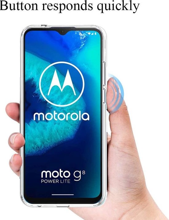 Motorola Moto G8 Power Lite Hoesjes – Transparante Siliconen Backcover – Inclusief 2x Screenprotector – Anti-kras-Ilumina Benelux