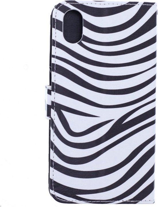 iPhone XS Max Hoesjes – Portemonnee Book Case – Pasjeshouder – Magneetsluiting – Zebra Print-Ilumina Benelux