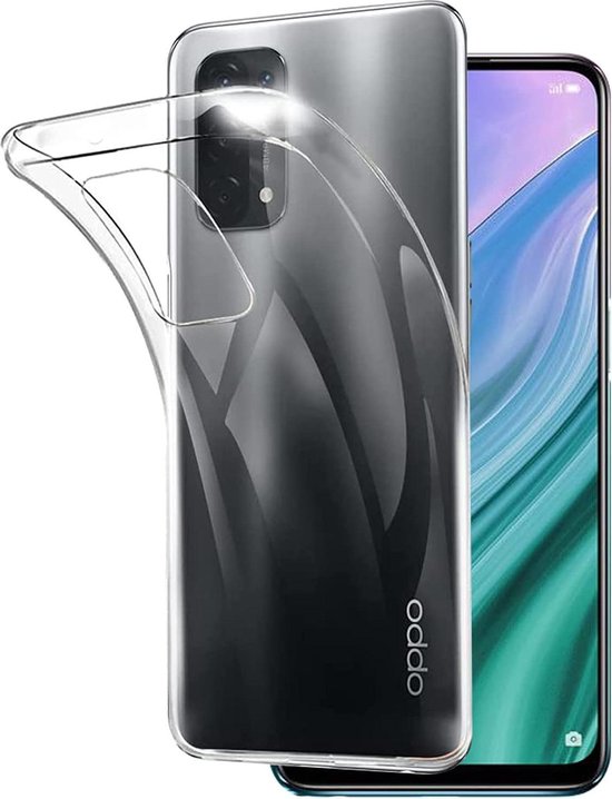 Oppo Reno 4 5G Hoesjes – Transparante TPU Siliconen Backcover – Soft Case – 3x Screenprotector Gehard Glas-Ilumina Benelux