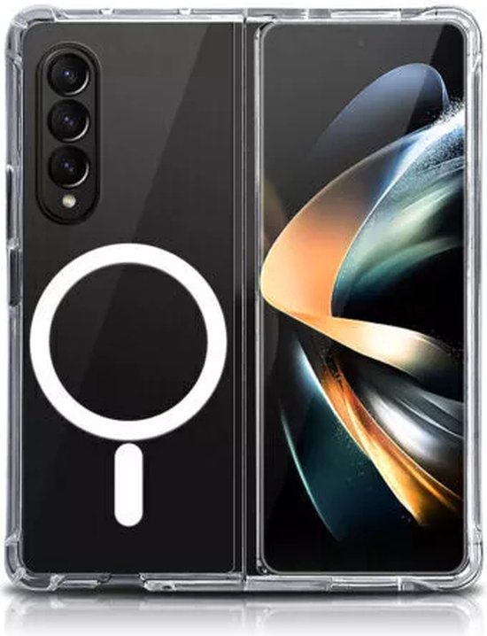 Samsung Galaxy Z Fold 4 Hoesjes – Transparante TPU Backcover – MagSafe Compatibel – Schokbestendig – Dun & Flexibel – Doorzichtig-Ilumina Benelux