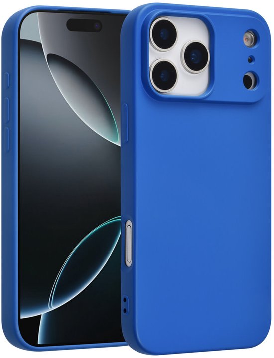 iPhone 17 Pro Max Hoesjes – Liquid Siliconen Backcover – Soft Touch – Diepblauw-Ilumina Benelux