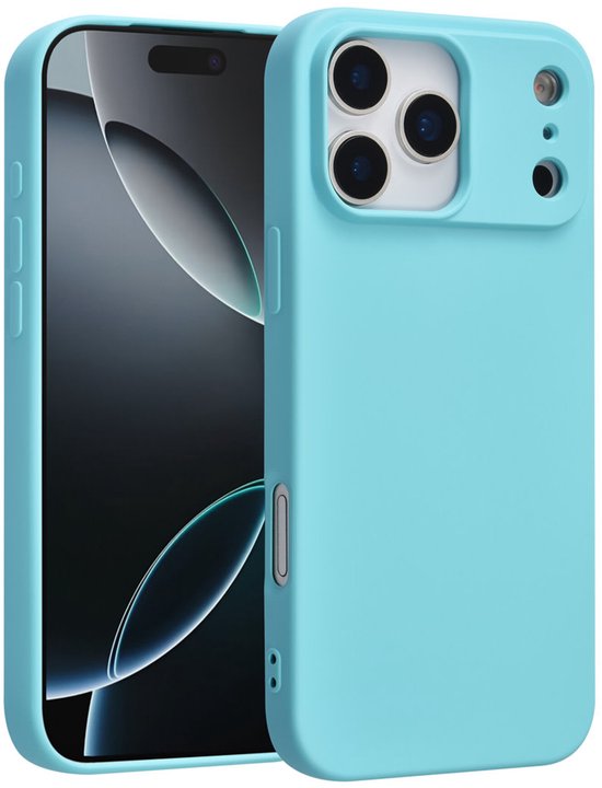 iPhone 17 Pro Max Hoesjes – Liquid Siliconen Backcover – Soft Touch – Schokbestendig – Koraalblauw-Ilumina Benelux