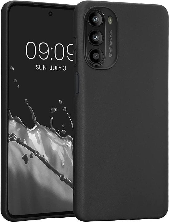 Motorola Moto G62 5G Hoesjes – Siliconen Backcover – Soft Silicone – Schokbestendig – Zwart-Ilumina Benelux