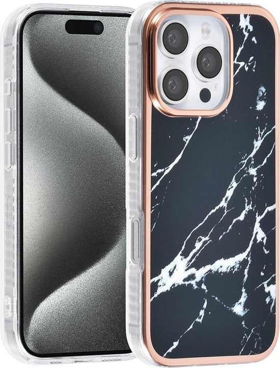 iPhone 16 Pro Hoesjes – TPU Backcover – Marble Print-Ilumina Benelux