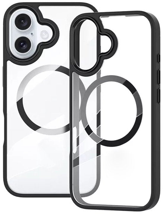 iPhone 16 Hoesjes – Magnetische Backcover – MagSafe Compatibel – Slank Design – Zwart-Ilumina Benelux