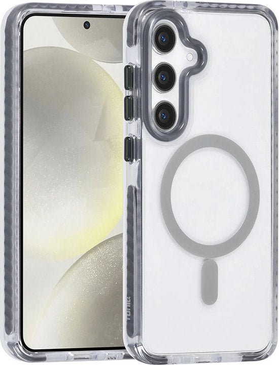 Samsung Galaxy S24 Hoesjes – Backcover Met Koord – Schokbestendig – Grijs-Ilumina Benelux