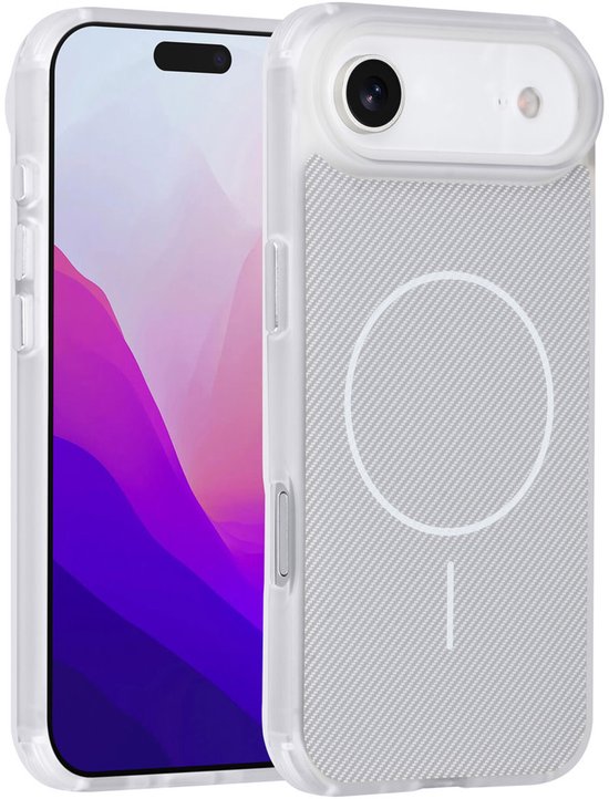 iPhone Air Hoesjes – Carbon Fiber Backcover – Schokbestendig – Wit-Ilumina Benelux