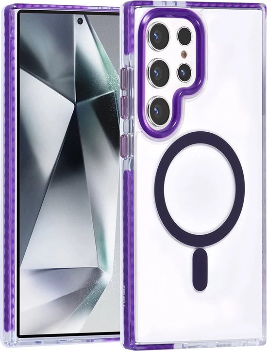 Samsung Galaxy S24 Ultra Hoesjes – Backcover met Koord – Schokbestendig – Paars-Ilumina Benelux