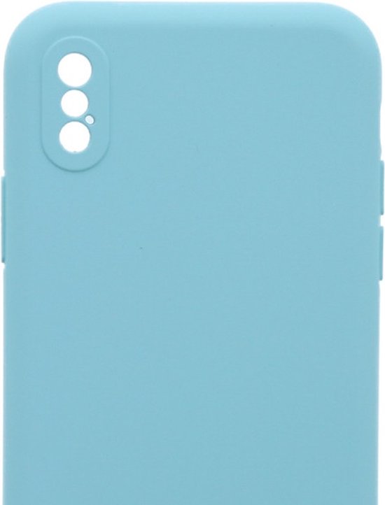 iPhone X/XS Hoesjes – Siliconen TPU Backcover – Kettingkoord – Turquoise-Ilumina Benelux