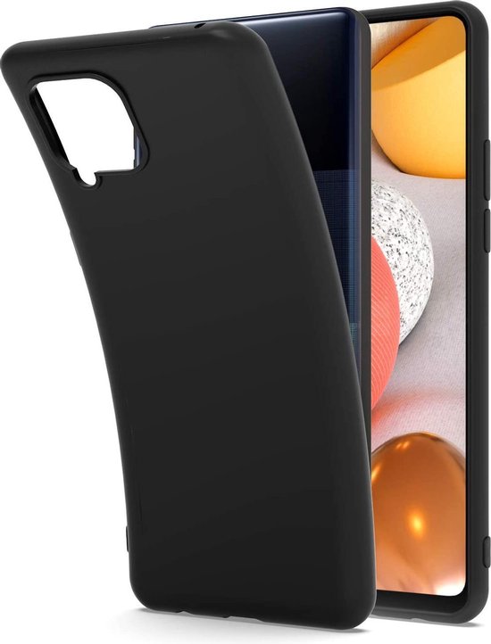 Samsung Galaxy A42 5G Hoesjes – Siliconen Backcover – Flexibel – Schokbestendig – Zwart-Ilumina Benelux