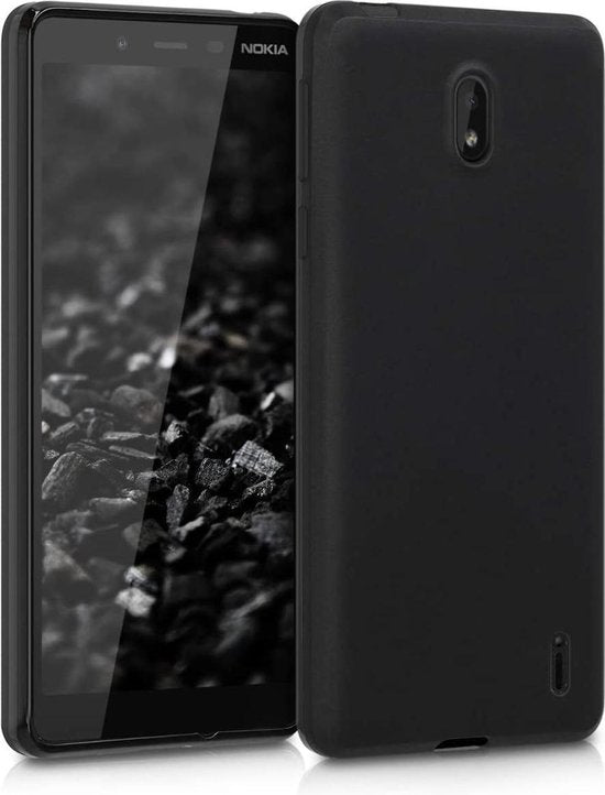 Nokia 1 Plus Hoesjes – Siliconen Backcover – Soft Silicone – Schokbestendig – Zwart-Ilumina Benelux