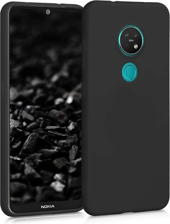 Nokia 7.2 Hoesjes – Siliconen Backcover – Soft Silicone – Zwart-Ilumina Benelux
