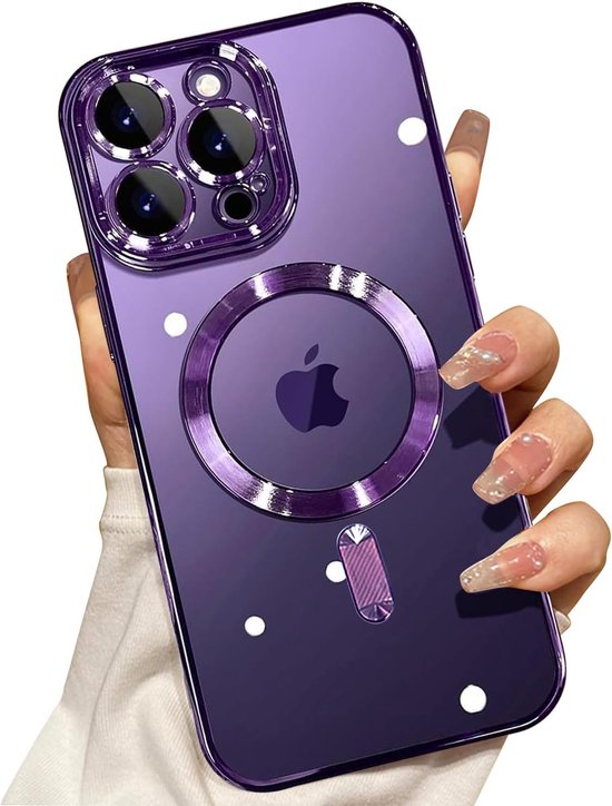 iPhone 16 Pro Hoesjes – Backcover – Camera Lens Protector – MagSafe Compatibel – Paars-Ilumina Benelux
