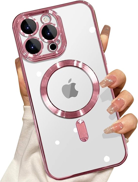 iPhone 16 Hoesjes – Backcover – Camera Lens Protector – MagSafe Compatibel – Roze-Ilumina Benelux