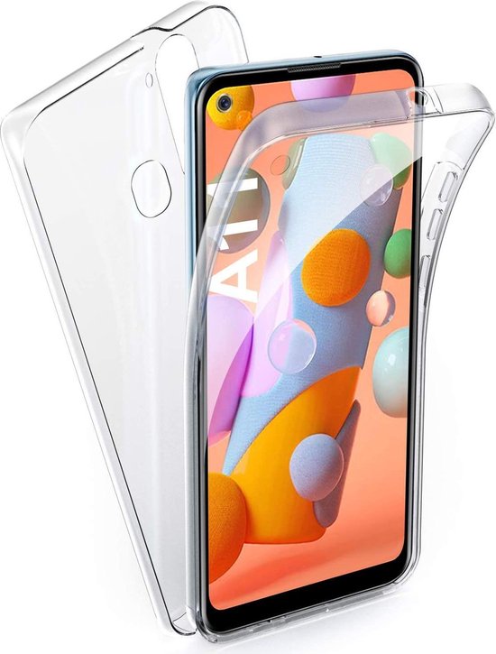 Samsung Galaxy A11 Hoesjes – 360° Dubbelzijdige Full Cover – Transparant – Schokbestendig – 360 Graden Bescherming-Ilumina Benelux