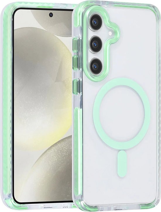 Samsung Galaxy S24 Hoesjes – Backcover Met Koord – Schokbestendig – Groen-Ilumina Benelux