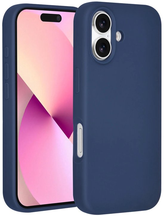 iPhone 17 Hoesjes – Premium Liquid Silicone Backcover – Soft Touch – Schokbestendig – Blauw-Ilumina Benelux