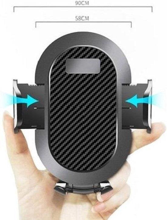 Telefoonhouder auto – Zuignap Dashboard/Voorruit – Verstelbare Arm – Sterke Grip – Zwart-Ilumina Benelux