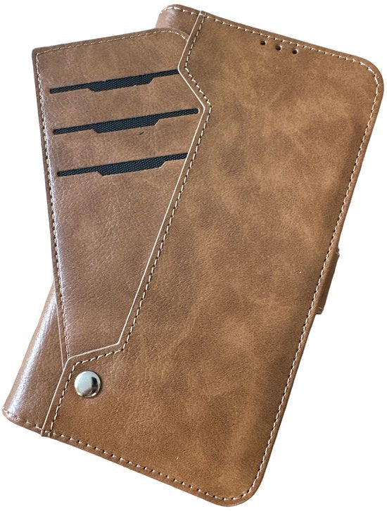 iPhone 16 Pro Max Hoesjes – Portemonnee Hoes – 9 Pasjesvakken – Multi Storage Wallet – Bruin-Ilumina Benelux