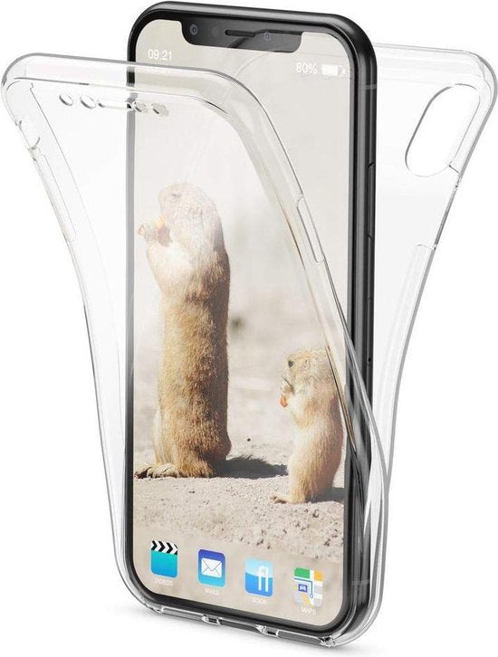 iPhone X/XS Hoesjes – Dubbelzijdig 360° Full Cover – Transparant – Schokbestendig – Helder Transparant-Ilumina Benelux