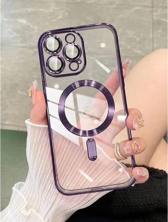 iPhone 16 Pro Hoesjes – Backcover – Camera Lens Protector – MagSafe Compatibel – Paars-Ilumina Benelux
