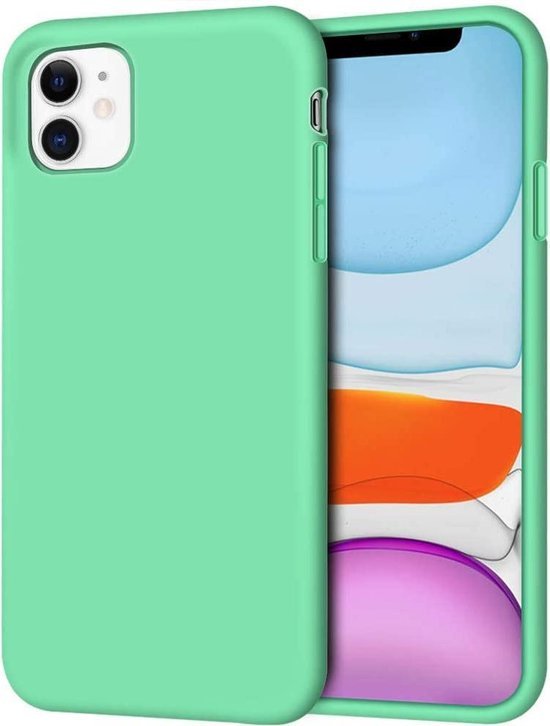 iPhone 12 Pro Max Hoesjes – Siliconen Liquid Backcover – Soft Touch – Spearmint Groen-Ilumina Benelux