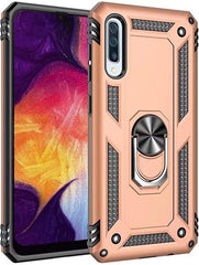 Anti-Shock Hybrid Ring Armor Hoesje Geschikt voor: Samsung Galaxy A50S - goud