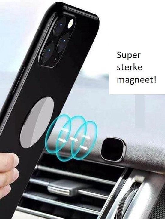 Telefoonhouder auto – Magnetisch Autohouder – Klein Universeel – Sticker Montage – Grijs-Ilumina Benelux