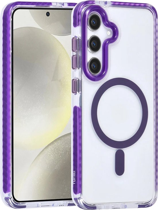 Hoes Geschikt voor: Samsung Galaxy S24 Hoesje Cover Met Koord - Paars