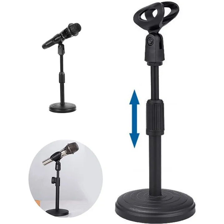 Microfoon Standaard Bureau – Verstelbare Desktop Microfoonhouder – Universele Tafelmicrofoon Standaard – Zwart-Ilumina Benelux