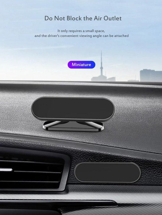 Telefoonhouder auto – Magnetische Autohouder – 360° Draaibaar – Sterke Magneet – Zwart-Ilumina Benelux