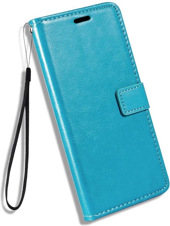 Oppo A12/A12S Hoesjes – Portemonnee Book Case – Pasjeshouder – 2x Gehard Glas Screenprotector – Turquoise-Ilumina Benelux