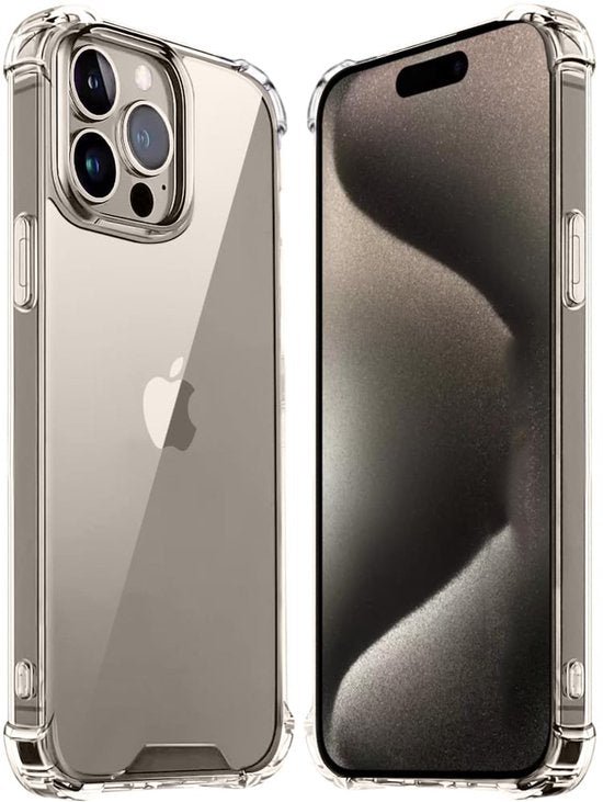 iPhone 15 Pro Max Hoesjes – Ultra-Hybrid Backcover – Schokbestendig – Crystal Clear – Transparant-Ilumina Benelux