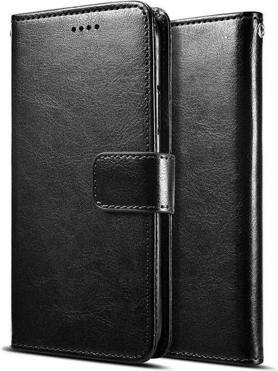 OnePlus 8 Pro Hoesjes – Portemonnee Book Case – Pasjeshouder – Magneetsluiting – Zwart-Ilumina Benelux