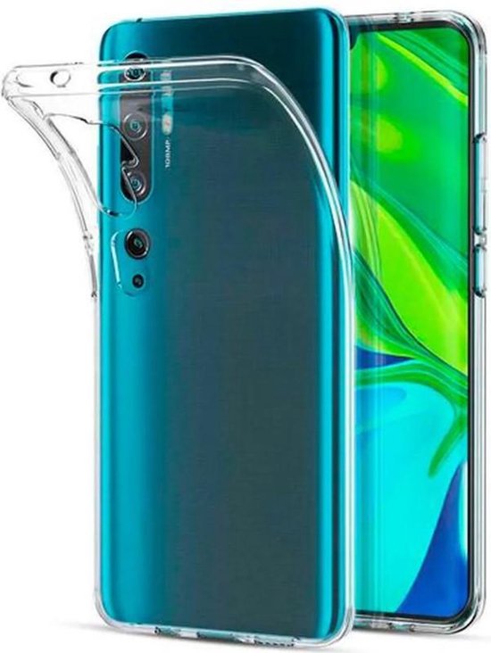 Xiaomi Mi Note 10/Note 10 Pro Hoesjes – Transparante TPU Siliconen Backcover – Soft Case – 2x Screenprotector Gehard Glas-Ilumina Benelux