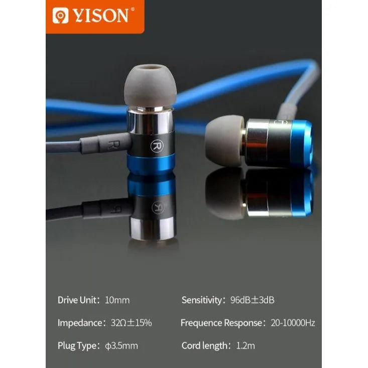 Yison EX900 In-Ear Oordopjes met Microfoon – 3.5mm Stereo Earphones – Metal Design-Ilumina Benelux
