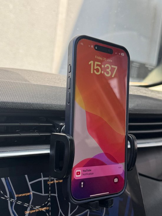Telefoonhouder auto – Ventilatierooster – Verstelbaar Universeel – Stevige Klem – Zwart-Telefoonhouders-Ilumina Benelux