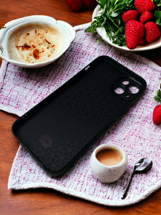 iPhone 14 Plus Hoesjes – Siliconen Backcover – Print Design – Gebroken Wit-Ilumina Benelux