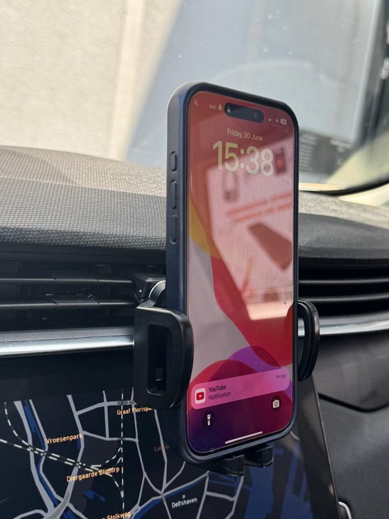 Telefoonhouder auto – Ventilatierooster – Verstelbaar Universeel – Stevige Klem – Zwart-Telefoonhouders-Ilumina Benelux
