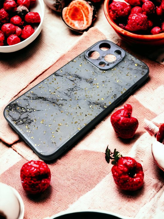 iPhone 15 Pro Max Hoesjes – Siliconen Backcover – Marmer Print – Slank Design – Wit-Ilumina Benelux