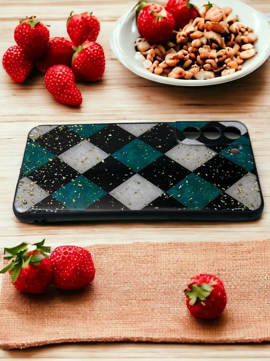 Samsung Galaxy S23 Hoesjes – Siliconen Backcover – Marmer Print – Groen