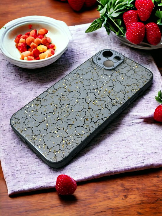 iPhone 15 Plus Hoesjes – Siliconen Backcover – Marmer Print – Slank Design – Wit-Ilumina Benelux
