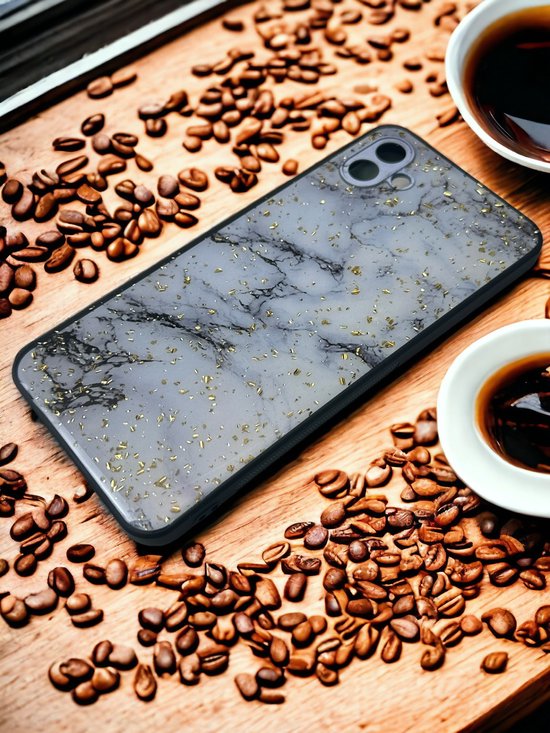 Samsung Galaxy A04 Hoesjes – Siliconen Backcover – Marmer Print – Wit-Ilumina Benelux