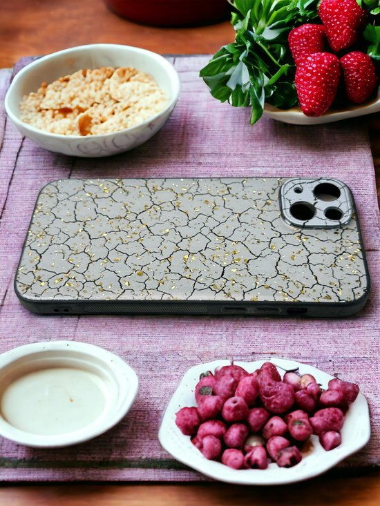 iPhone 14 Hoesjes – Siliconen Backcover met Print – Soft Silicone – Gebroken Wit-Ilumina Benelux