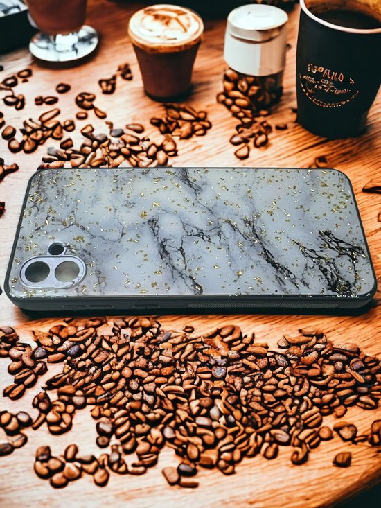 Samsung Galaxy A04 Hoesjes – Siliconen Backcover – Marmer Print – Wit-Ilumina Benelux